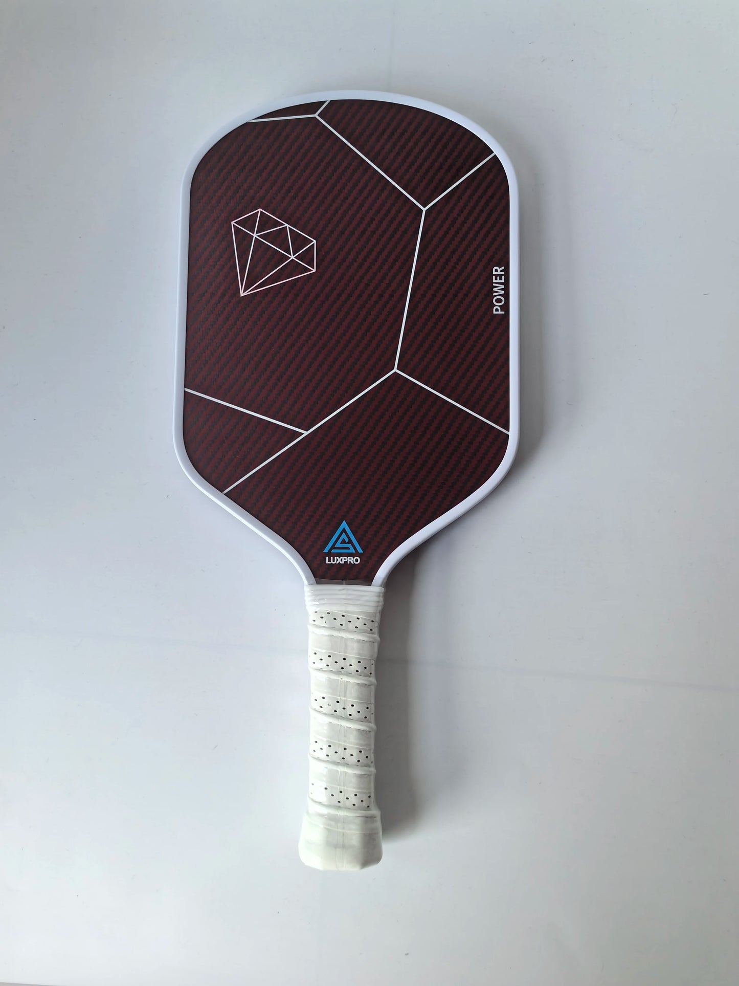 2024 Newest Hot sell Carbon Fiber And Red Kevlar pickleball paddle 16mm with High Grit & Spin Surface enlong handle