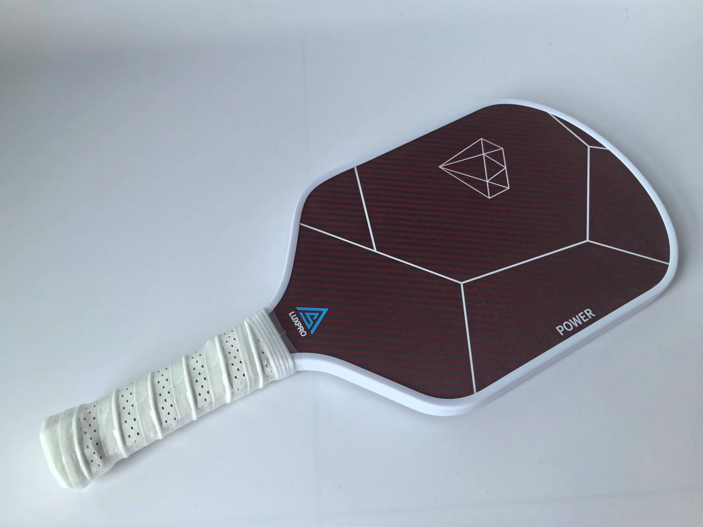 2024 Newest Hot sell Carbon Fiber And Red Kevlar pickleball paddle 16mm with High Grit & Spin Surface enlong handle