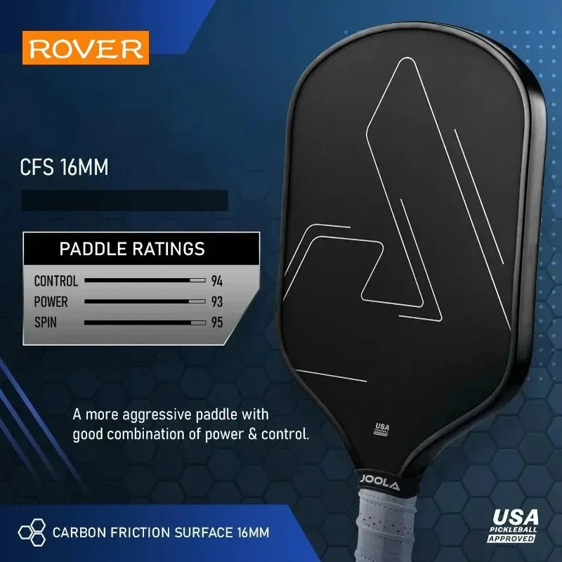 T700 Carbon Fiber Pickleball Paddle 16MM Carbon Frosted Surface Polymer Honeycomb Core Enhanced Control& Power&Spin Cricket Ball
